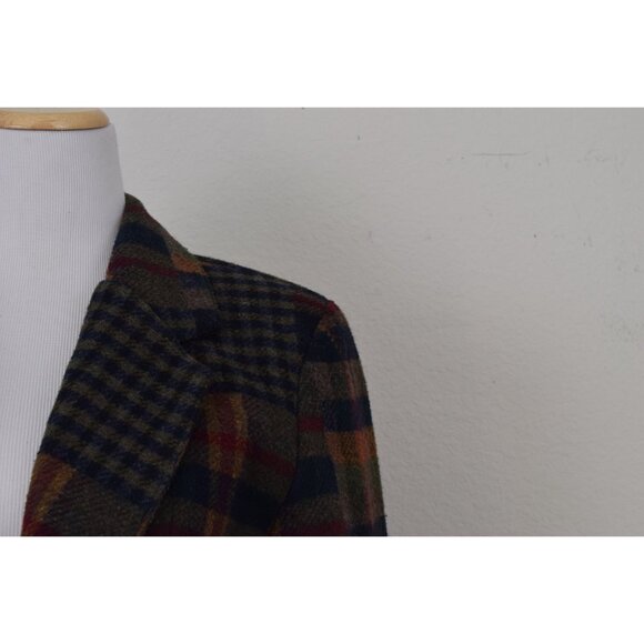 Vintage 90s‎ Wool Plaid Blazer by MICCI USA - Picture 5 of 10